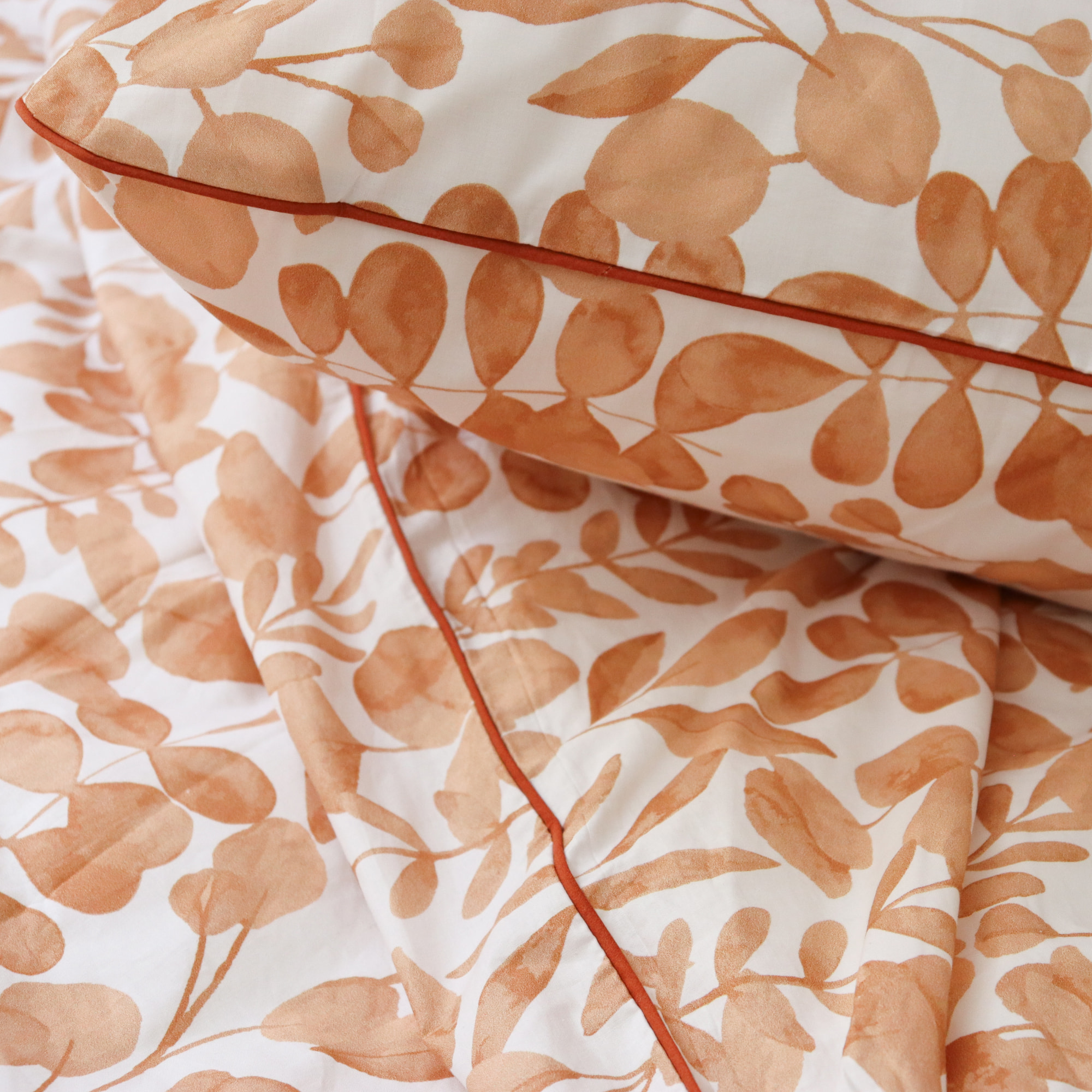 Housse de couette en percale de coton lavé, HERBIER