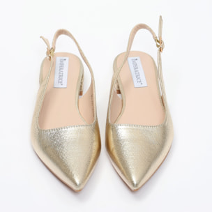Ballerine slingback in simil pelle verniciata