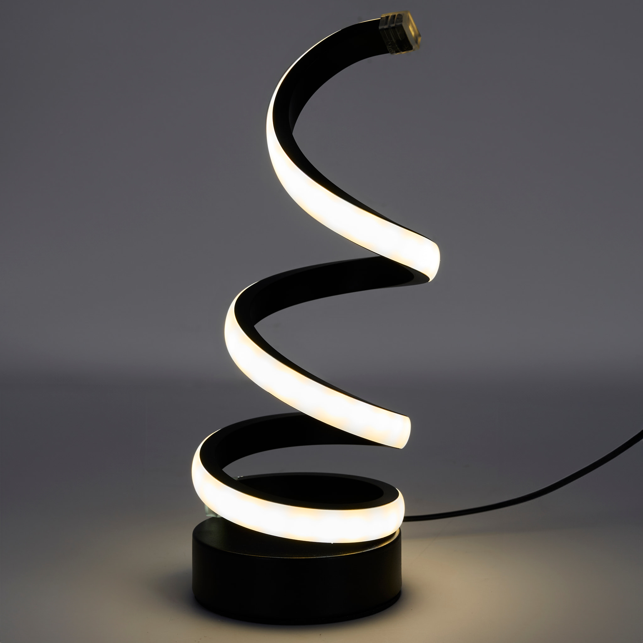 Lampe - HOME DECO FACTORY - LED - Spirale - Noir