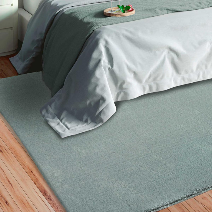 Tapis salon MITA, soft et soyeux, tapis uni à l'aspect Shaggy