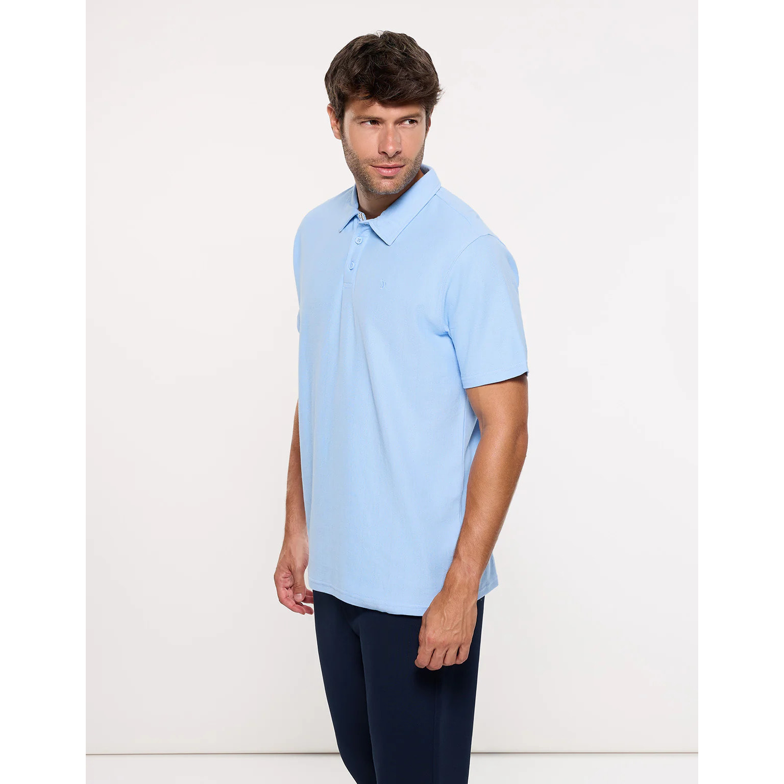 Polo Manga Corta Azul Celeste - Biebu