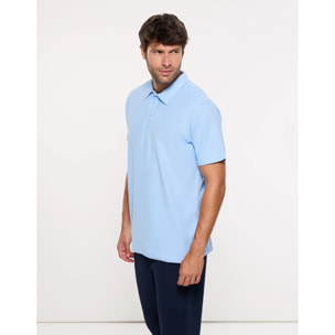 Polo Manga Corta Azul Celeste - Biebu