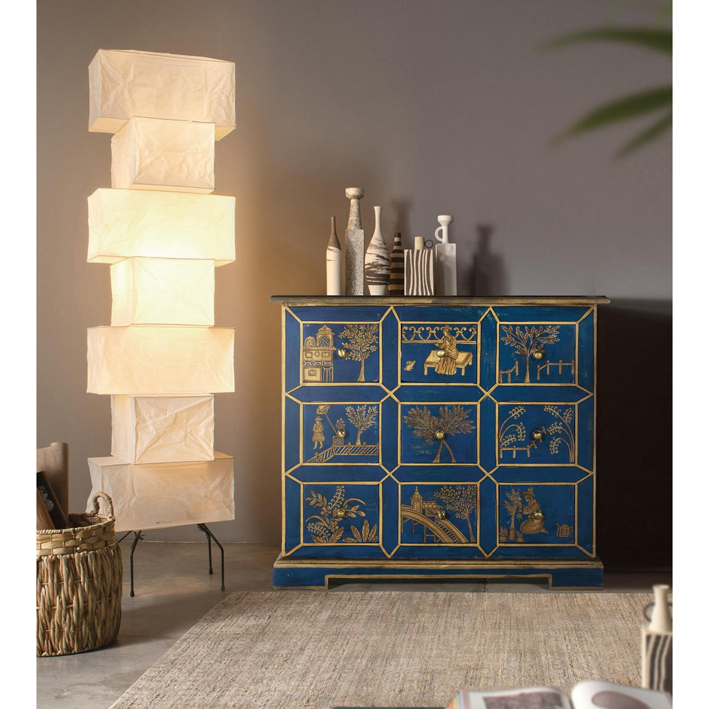Cómoda de Madera de Mango, Mdf 70 Cm Estilo Clásico Moderno