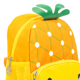 Mochila infantil con diseño de Piña. Con hombreras acolchadas, transpirables y ajustables.