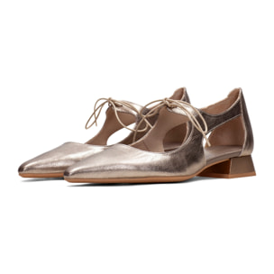 Zapato Plano Dali Oro 2,5 cm