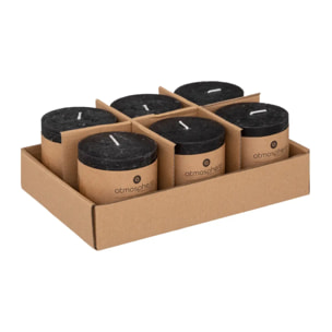 Bougie rustique noir 220g
