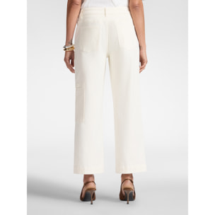 Elena Mirò - Pantalones cargo en bull stretch - Blanco