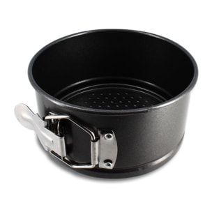 Moule à charnière à fond amovible en acier carbone 14cm AMANDINE