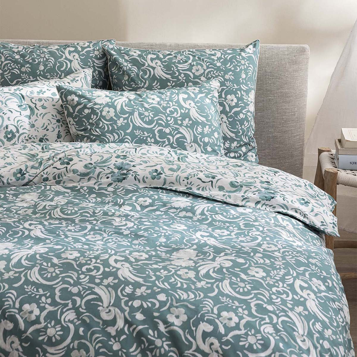 Housse de couette imprimée en percale de coton, KAWANA