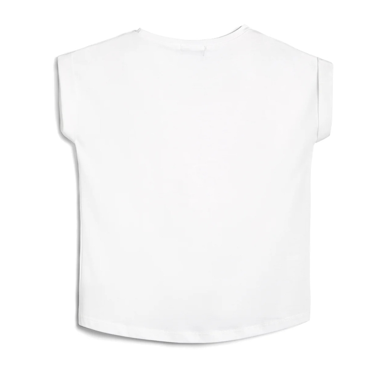 Camiseta de Niña de Algodón en Blanco