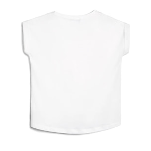 Camiseta de Niña de Algodón en Blanco