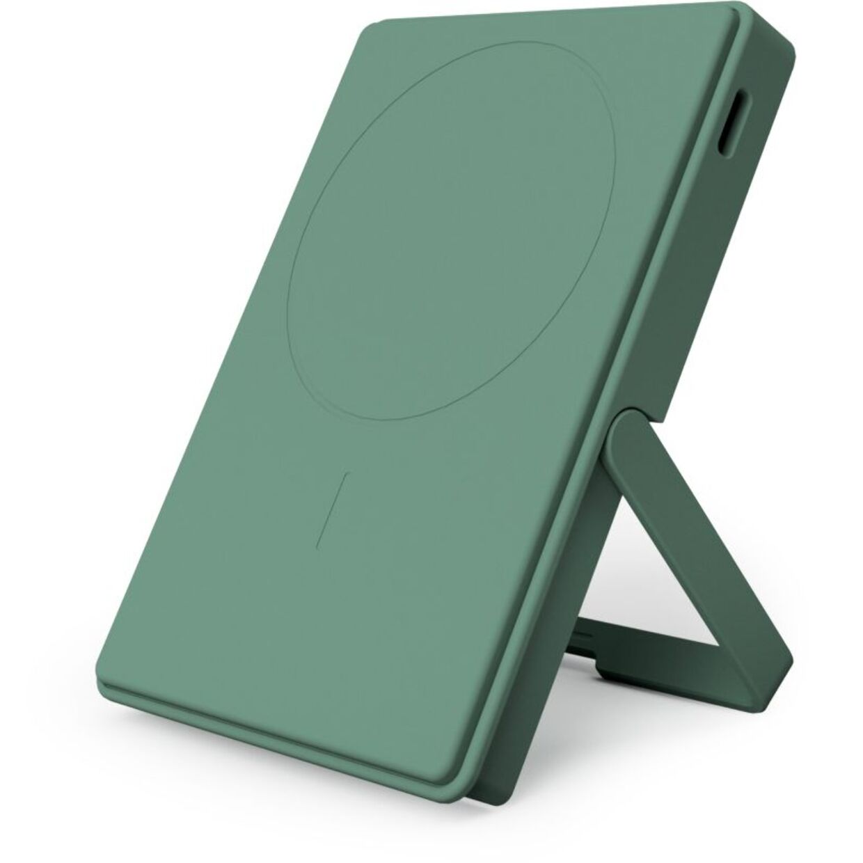 Batterie externe CASYX 5000 mAh Qi2 MagSafe avec bequille vert