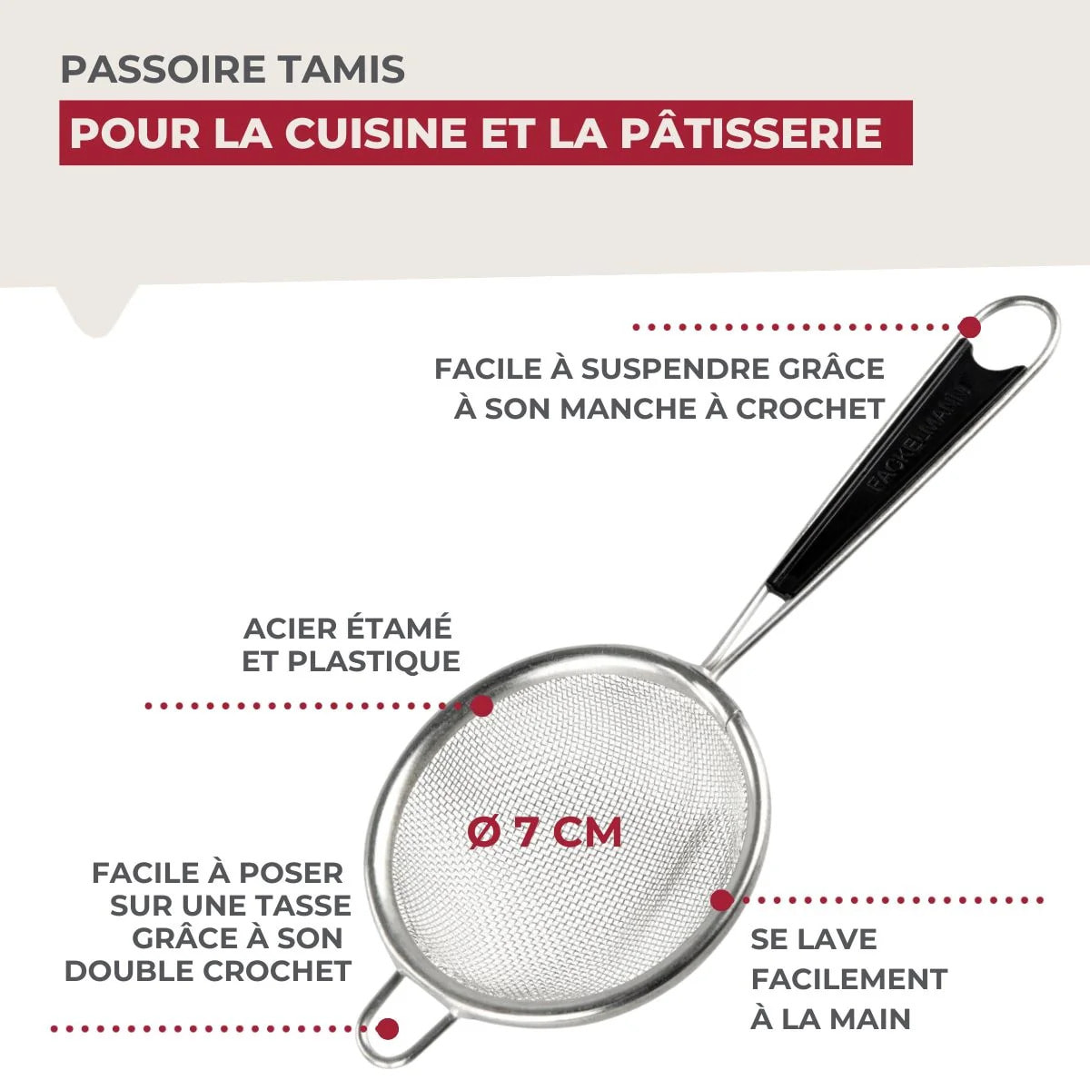 Petit chinois 7 cm de diamètre Fackelmann