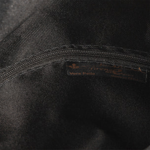 FIRENZE ARTEGIANI Borsa zaino da donna Monastier Vera pelle Dollaro Made in Italy 31x10x31 Cm. Colore: marrone cioccolato