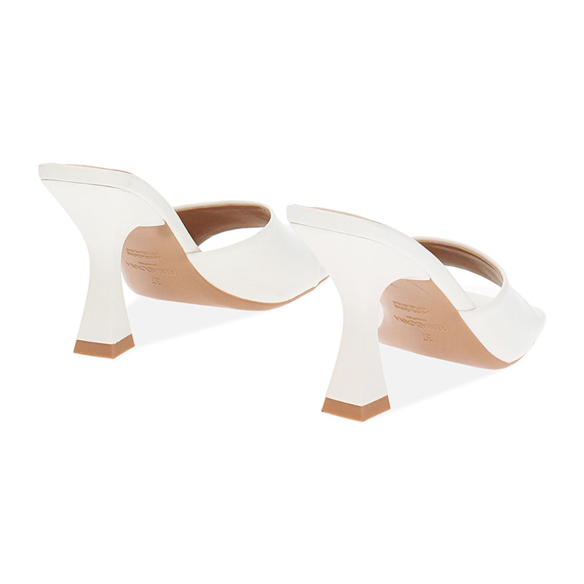 Mules open toe mujer blancas