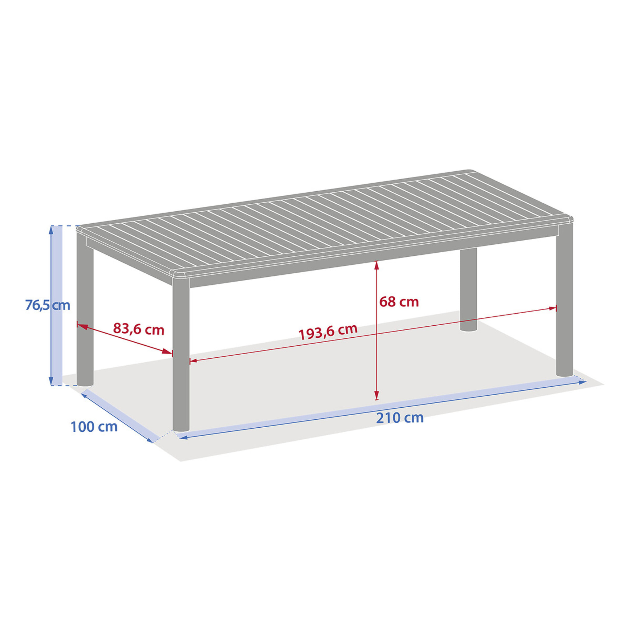 Table de jardin "Deona" 8 places en acacia