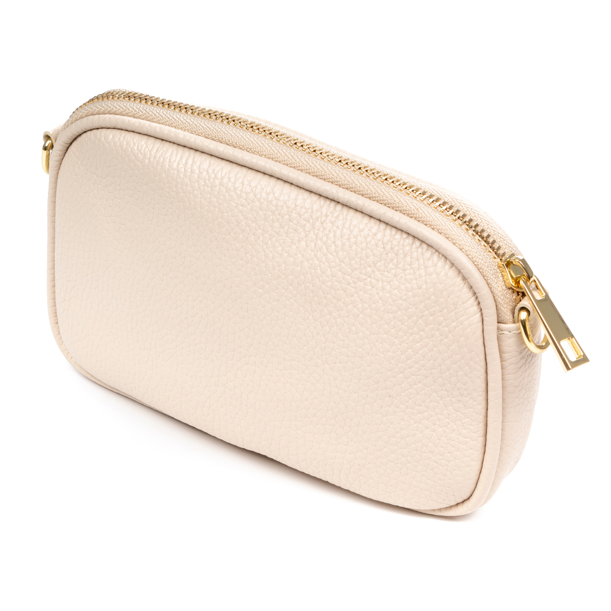 Asola borsa a tracolla, in pelle autentica finitura dollaro.