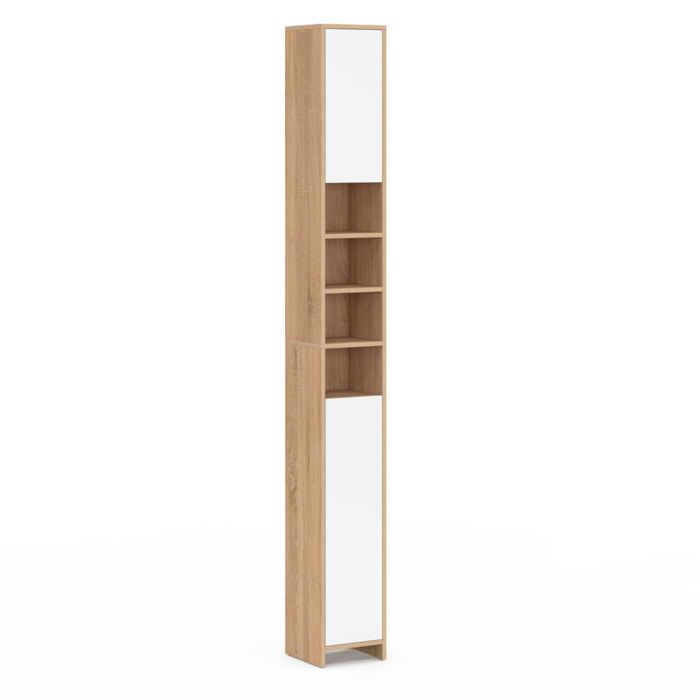 Colonne salle de bain Tom 2 portes 4 niches