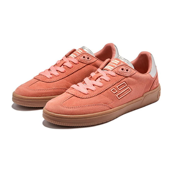 Zapatillas Bajas de Mujer Rebel Suede Coral / Plata Met