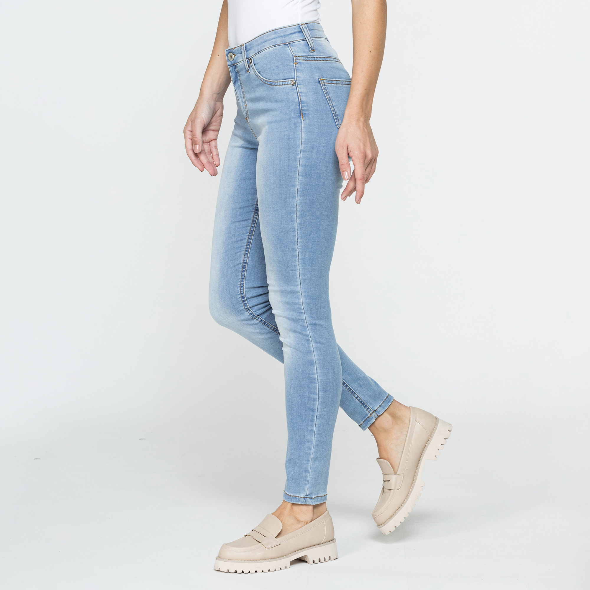 LEGG-JEANS DONNA 5 tasche con zip