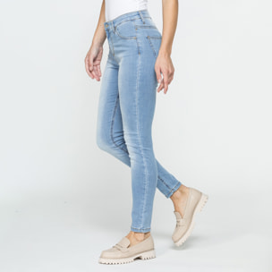 LEGG-JEANS DONNA 5 tasche con zip