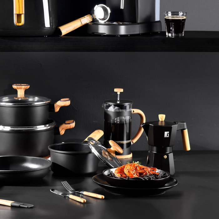 cafetera para 6 tazas en aluminio 17x10x20,5cm