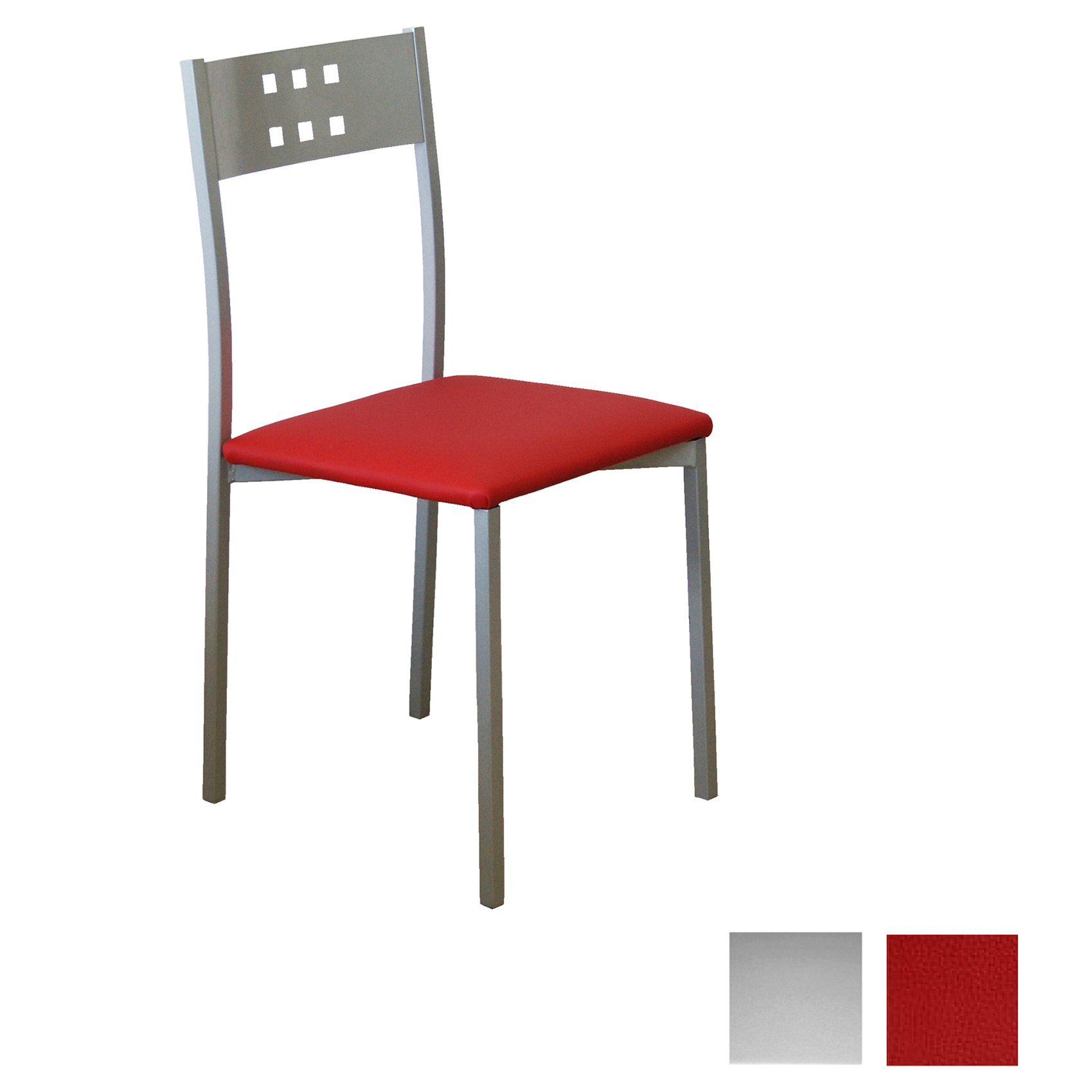 Set de 4 sillas – Polipiel lisa con diseño minimalista