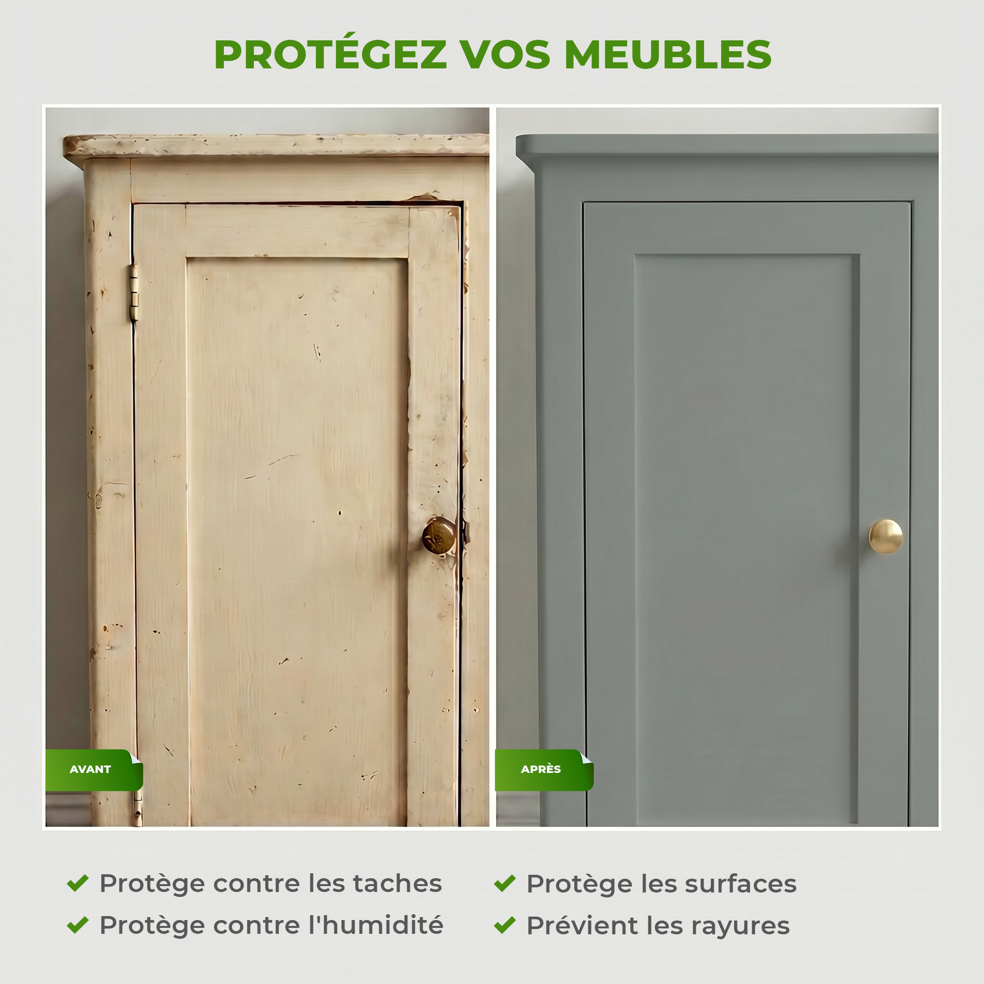 Rouleau adhésif décoratif Vinyle au Mètre - Gris tourterelle - Sticker Lavable Imperméable Mur Cuisine Meubles