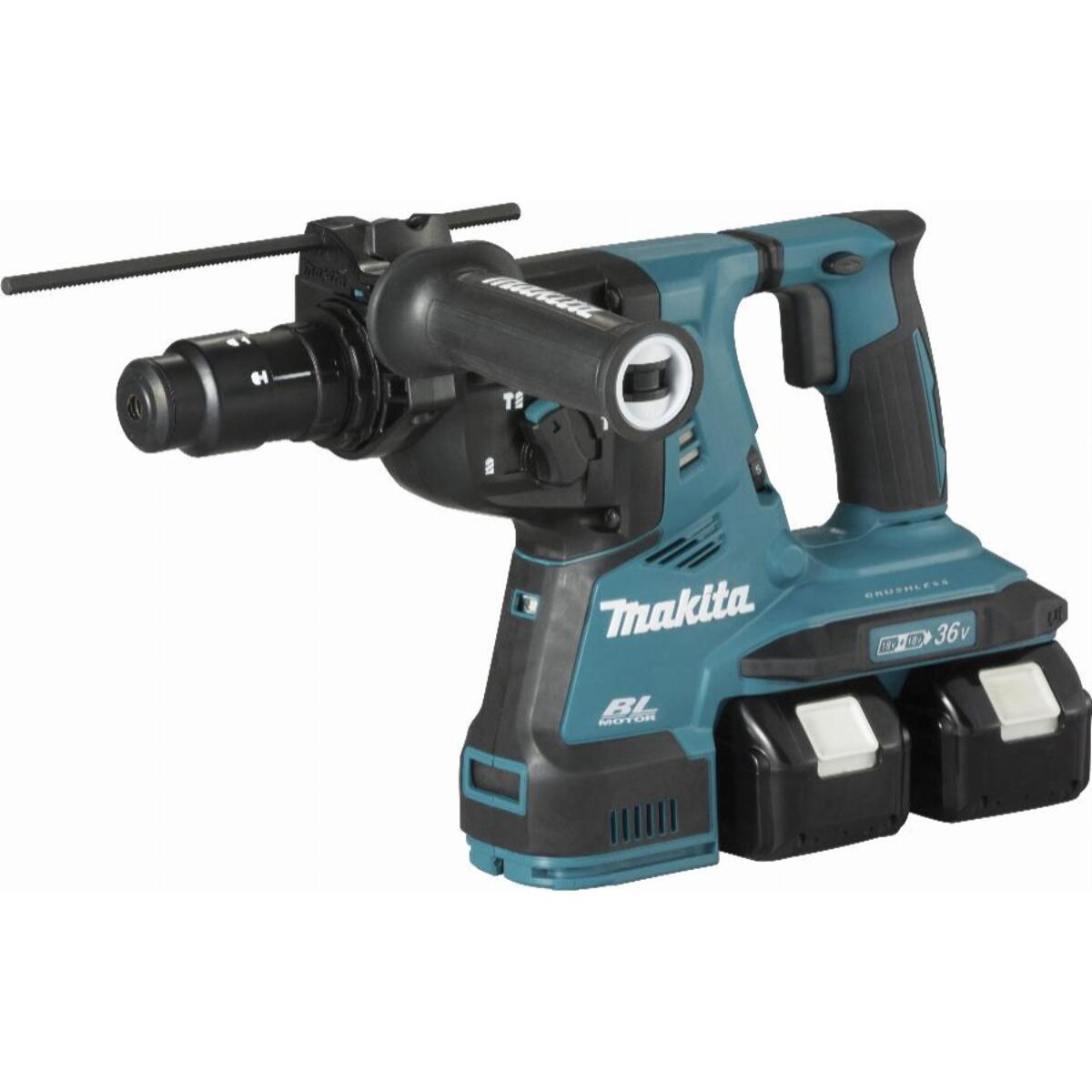 Taladro SDS-Plus 36 V => 2 x 18 V Li-Ion 5 Ah 28 mm MAKITA - 2 baterías, cargador, maletín - DHR283T2JU