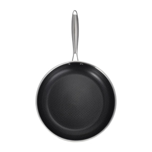 Set de 2 poêles en inox avec fond triplex (24  et 28 cm)