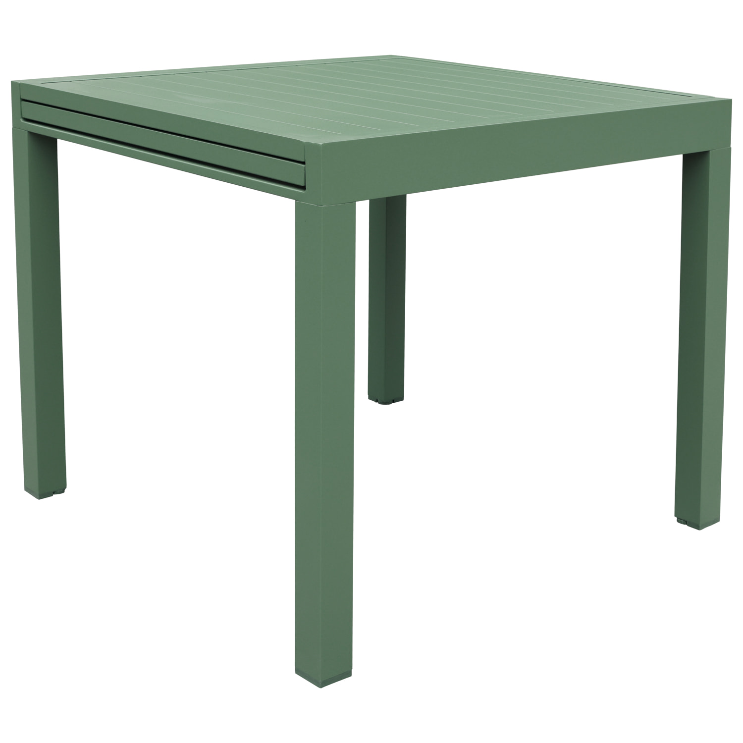 Salon de jardin VENEZIA extensible 90/180 en textilène vert sauge 8 places - aluminium vert sauge