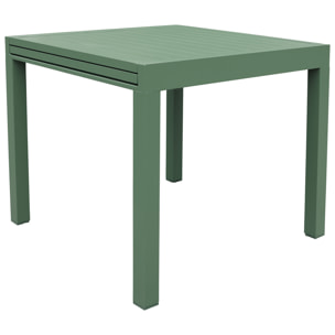 Salon de jardin VENEZIA extensible 90/180 en textilène vert sauge 8 places - aluminium vert sauge