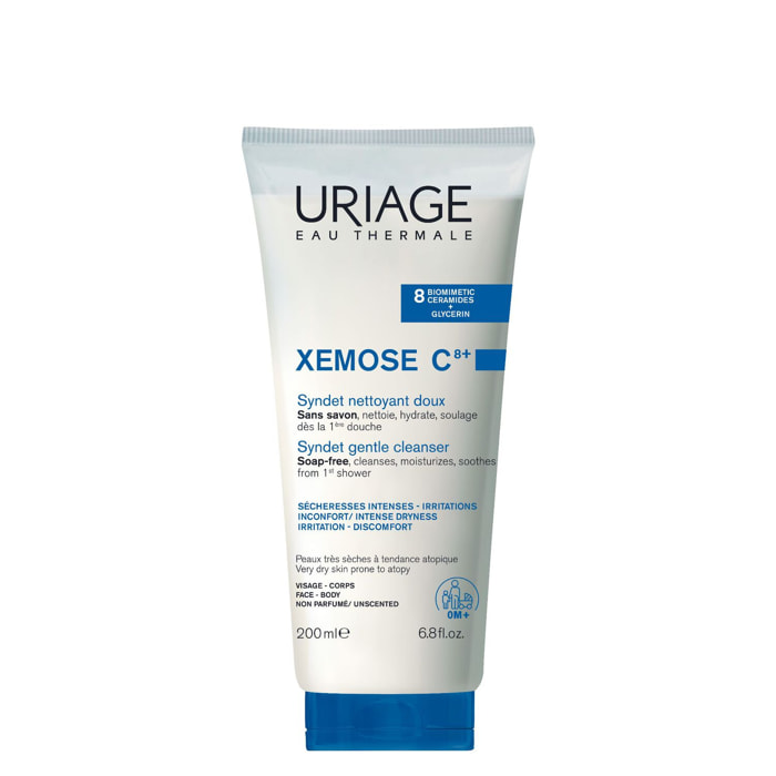Xémose C8+ - Syndet Nettoyant Doux - Gel-Crème Nettoie, Apaise & Protège