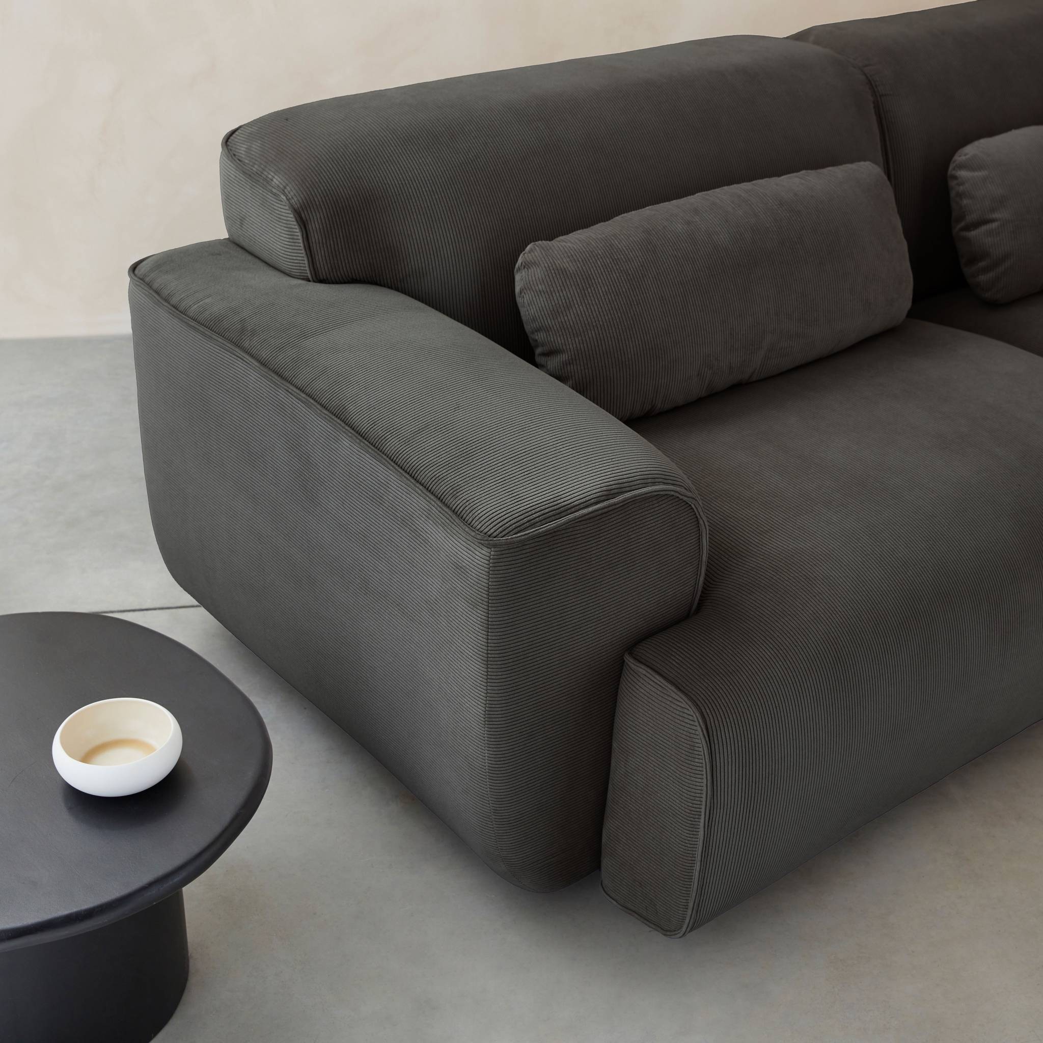 Canapé 3 places velours côtelé WALLAS