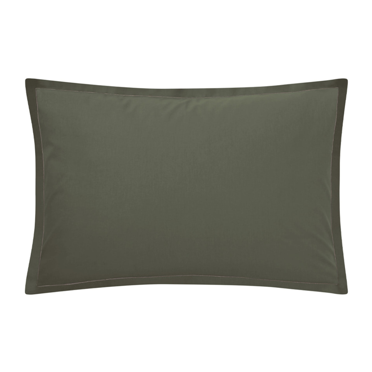 Taie d'oreiller unie en coton, Made in France, TOUT DOUX , Vert Palme