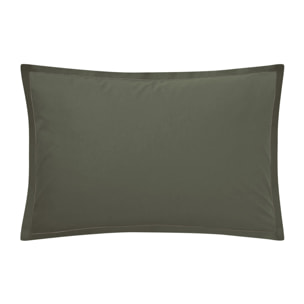 Taie d'oreiller unie en coton, Made in France, TOUT DOUX , Vert Palme