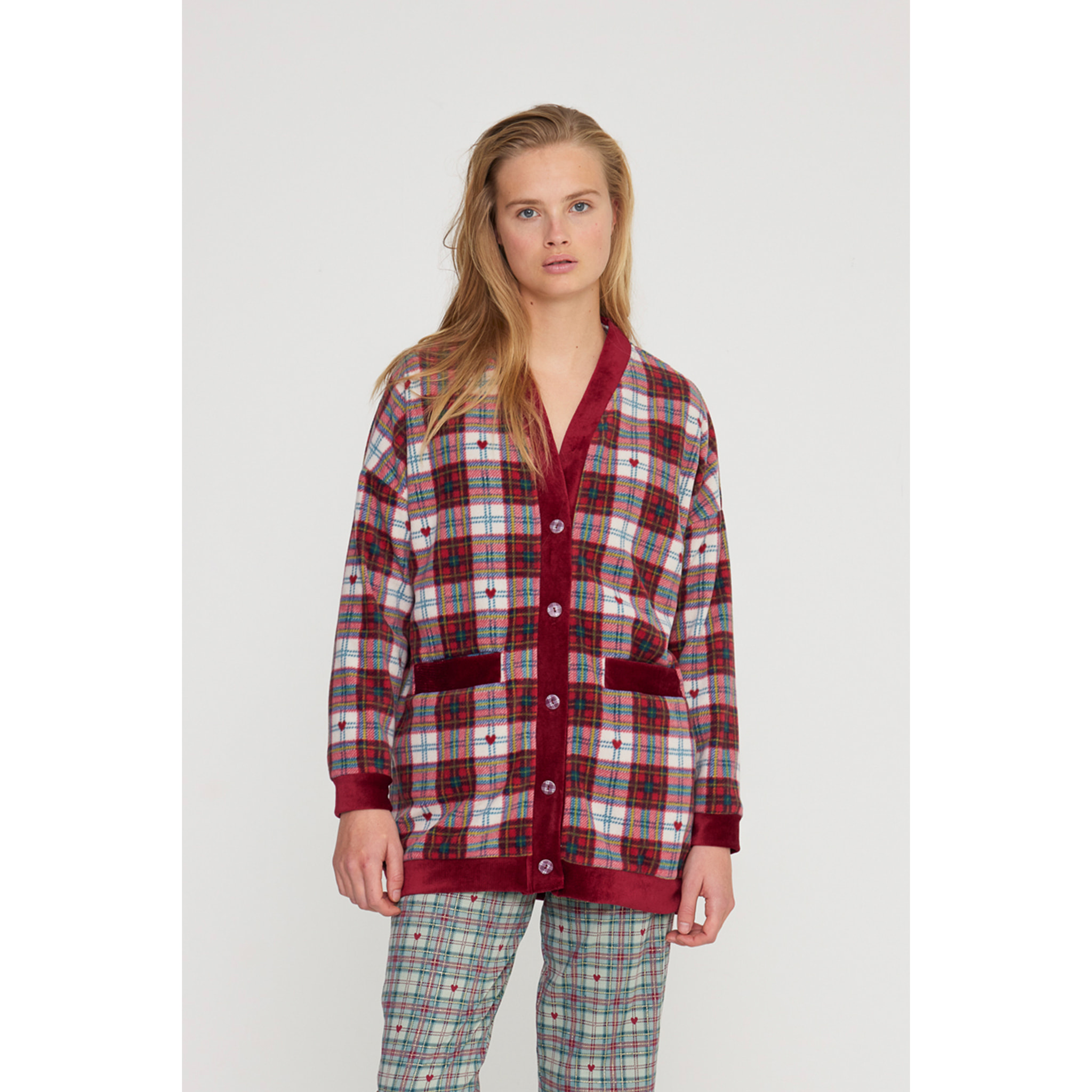 Giacca donna scott in pile e ciniglia con bottoni Noidinotte