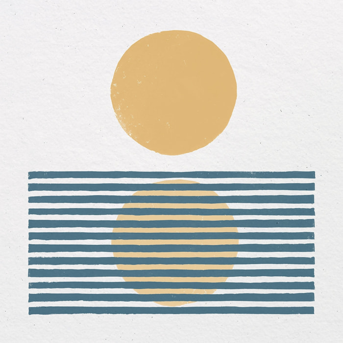 Tableau Rayures bleues d'été Tableau plexiglas