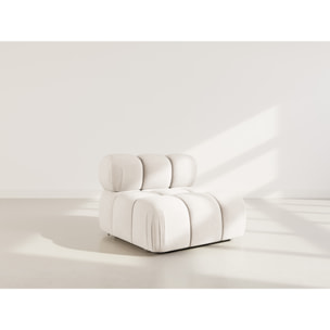 Ruby - module d'assise en velours texturé - Beige