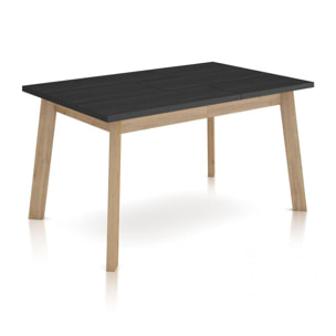 Mesa de comedor Naira 140 Negro Roble