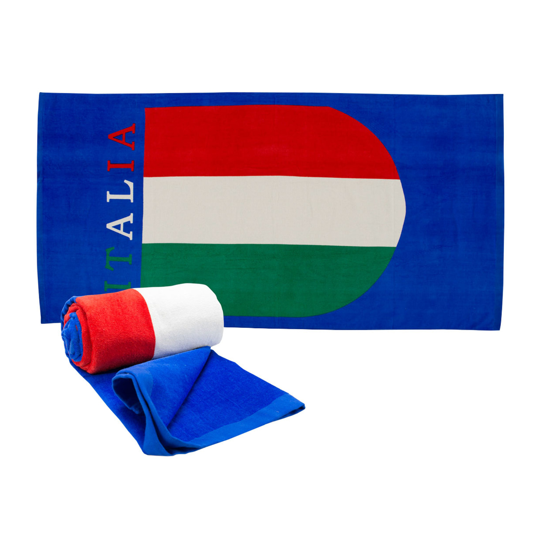 Telo Mare Stampato In Spugna Disegno Bandiera