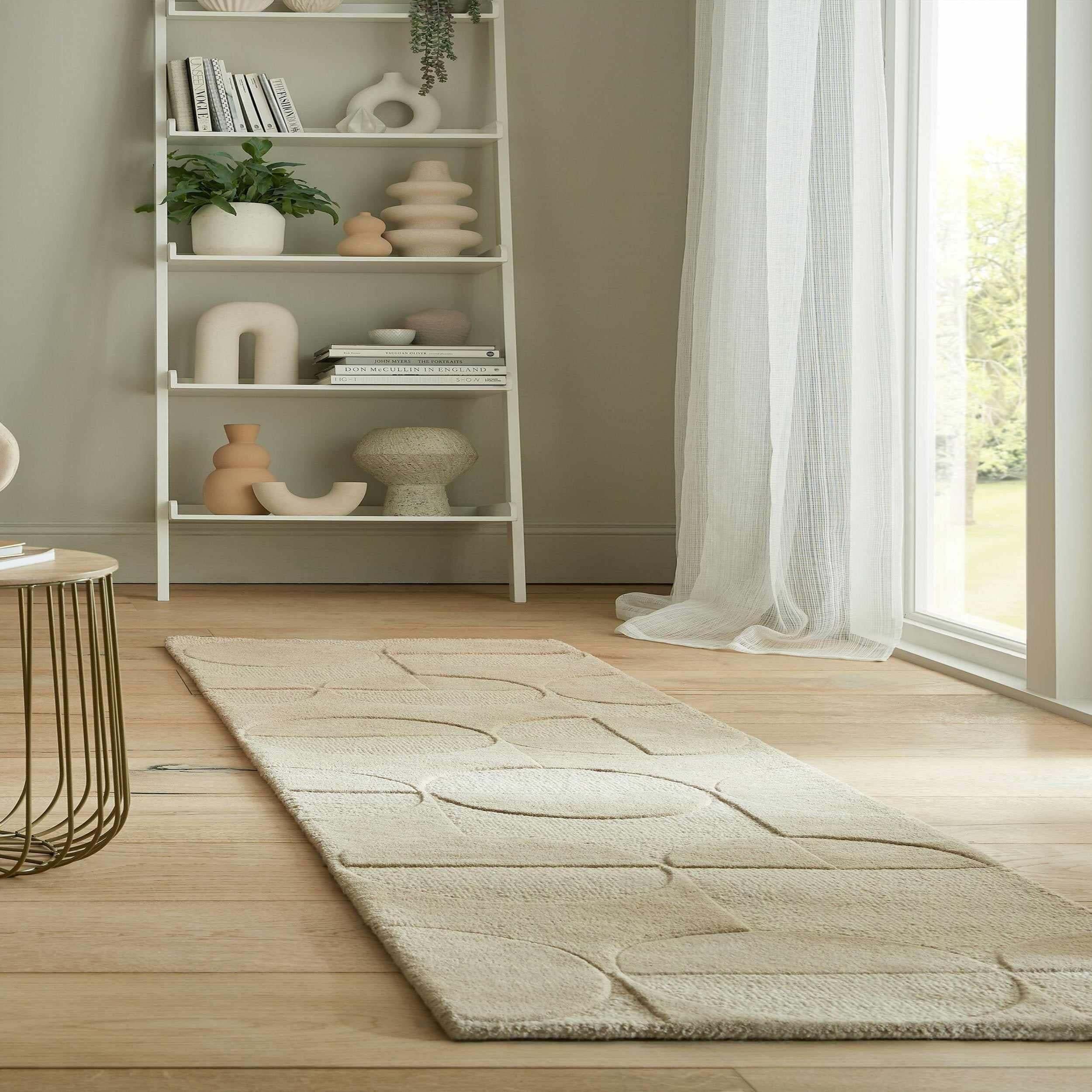 Tapis de couloir en laine GIGI Beige