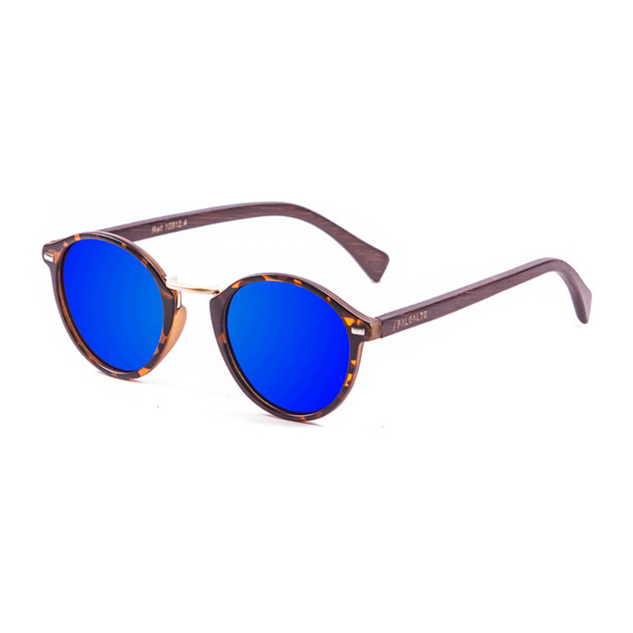 Gafas de sol PALO ALTO MARYLAND WOOD - Brazo bambú marrón / Revo marrón demi y azul