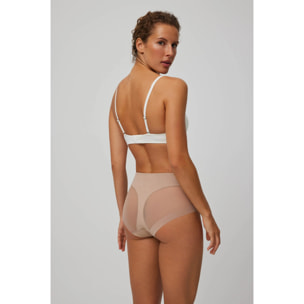 Slip in tulle di visone a vita alta