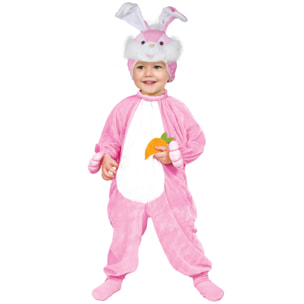 Costume Travestimento Coniglietta Rosa Tutina Bambina