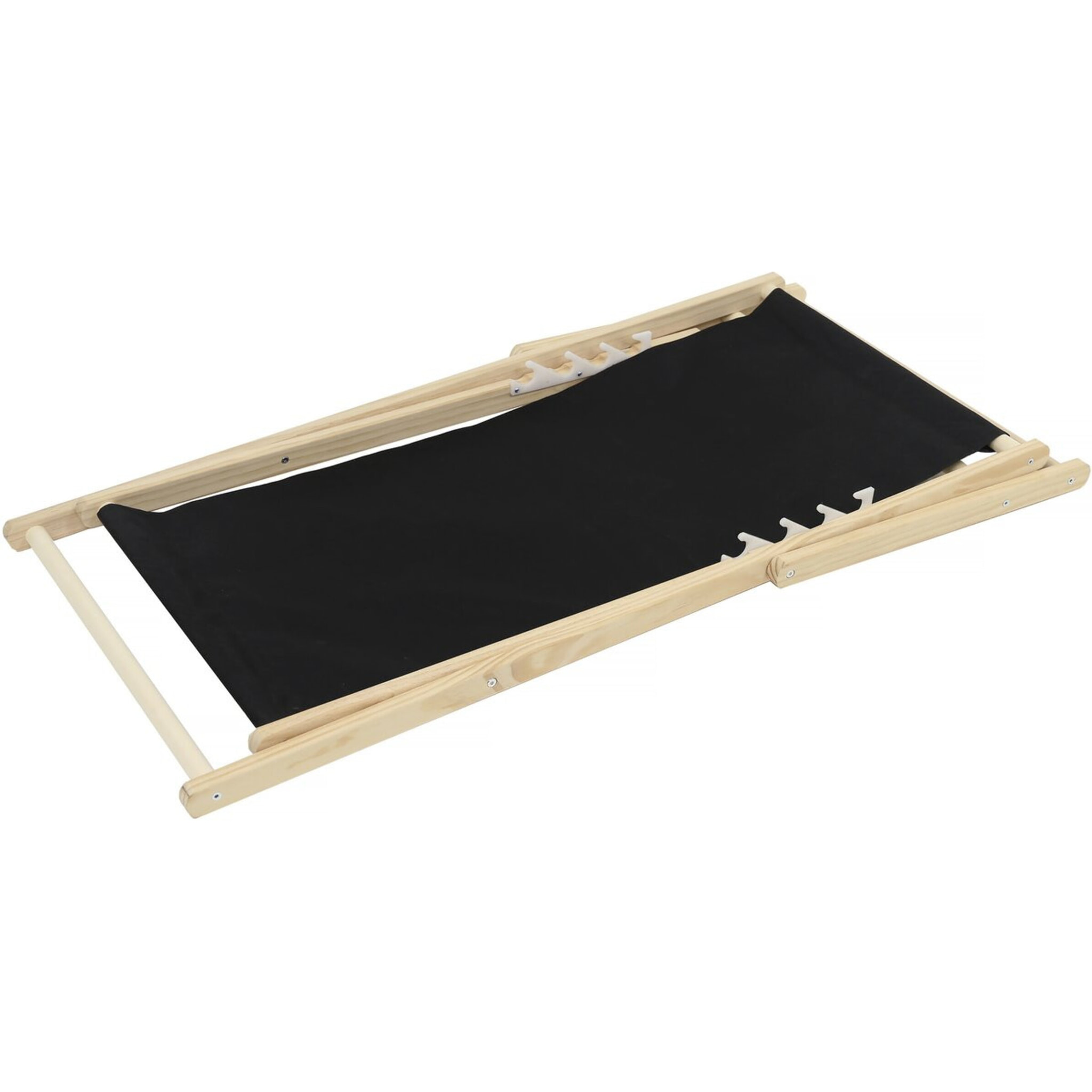 Lot de 2 transat en bois "Chilienne" - 107 x 56.5 x 81 cm - Noir