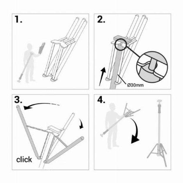 Trépied PIHER EtaiTop - 300 kg max - 34050