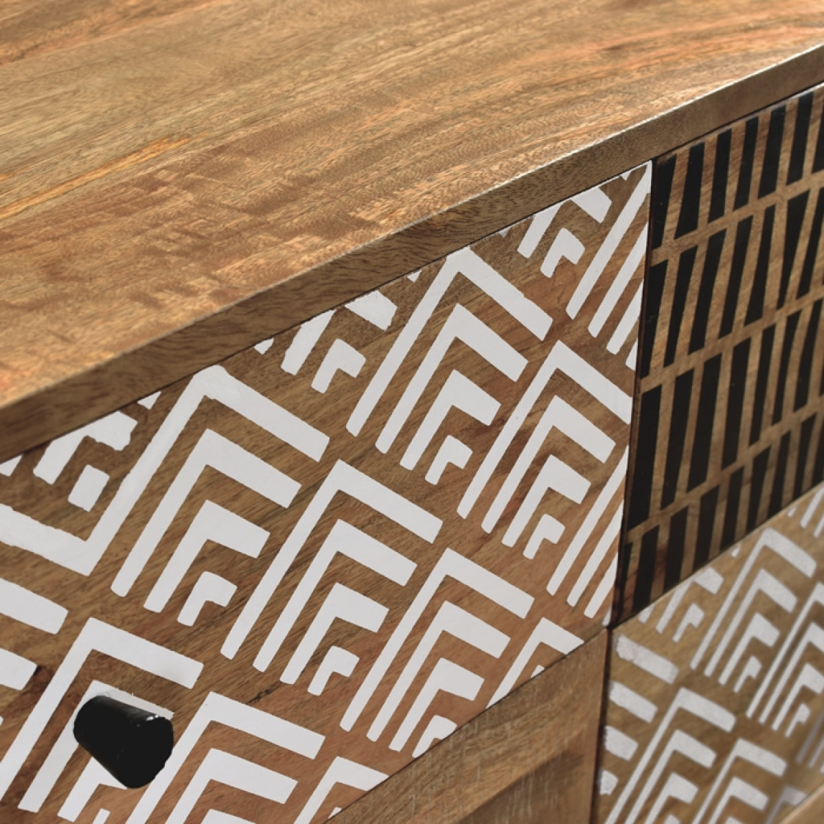 Commode en bois 6 tiroirs à motifs - Tali