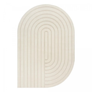 Tapis tendance ton sur ton aux motifs simples et à la forme originale