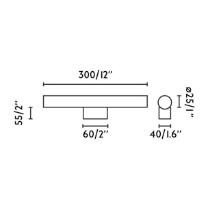 CALMA APLIQUE LINESTRA AZUL 5W 2700K